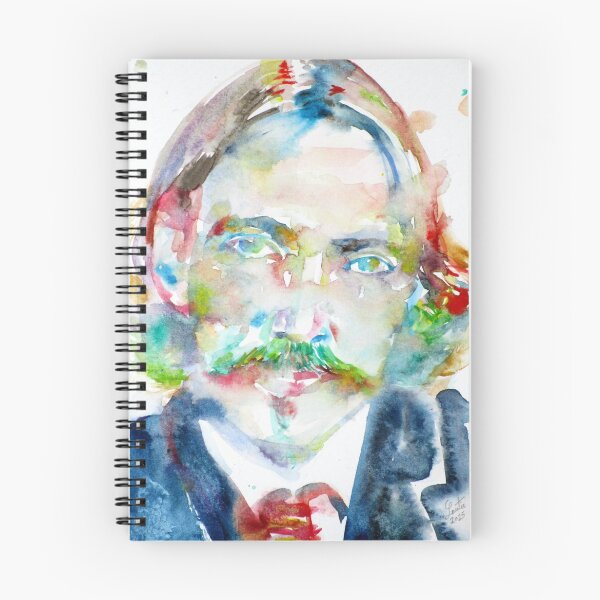 Item preview, ROBERT LOUIS STEVENSON - watercolor portrait .2 designed and sold by lautir.