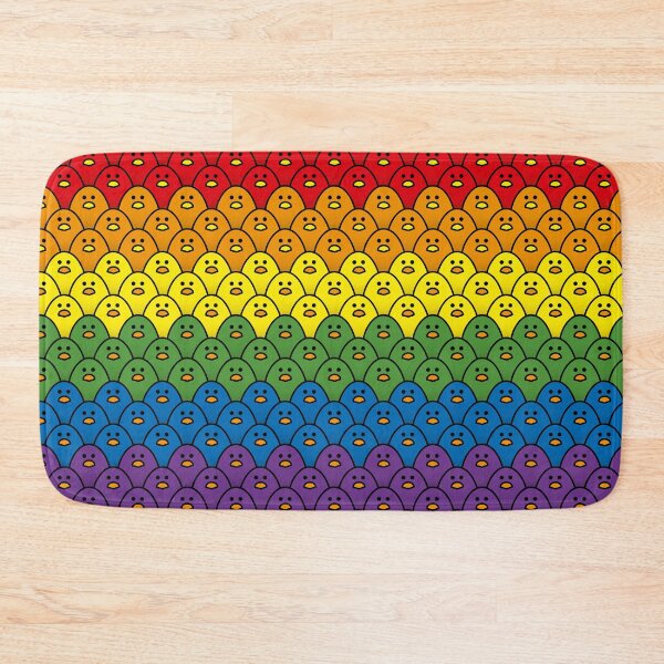 Item preview, Rainbow Coloured Chicks in Horizontal Treble Rows designed and sold by CleverPencil.