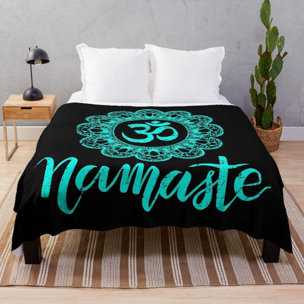 Item preview, Mandala AUM Namaste - BlackAqua designed and sold by Björn Lisinski.