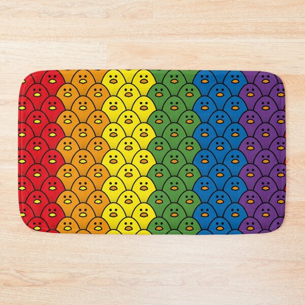 Item preview, Rainbow Coloured Chicks in Vertical Treble Rows designed and sold by CleverPencil.