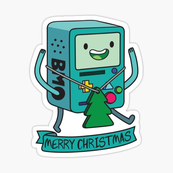 Vista previa del artículo con la obra «BMO Navidad», diseñado y vendido por plushism.