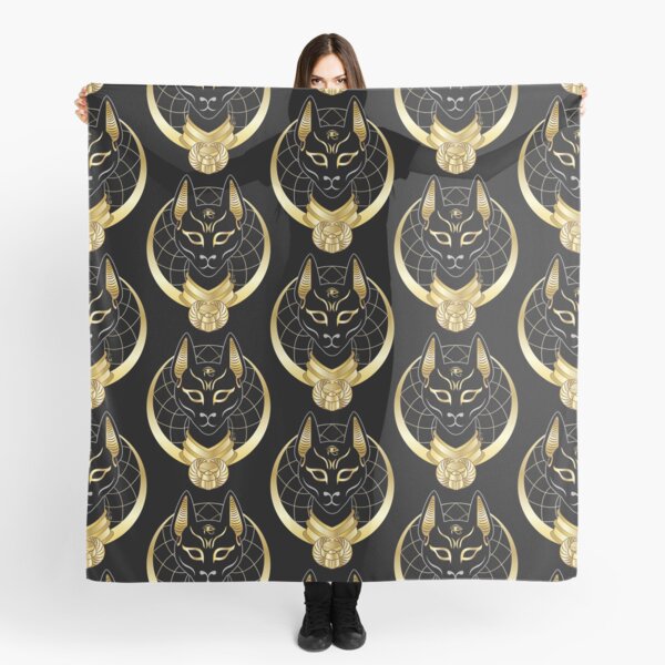 Bastet goddess golden moon Scarf