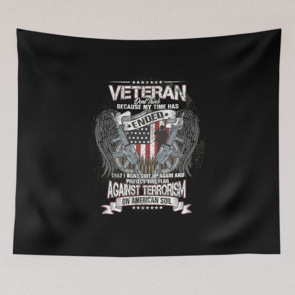 Item preview, Veteran Protect This Flag Against Terrorism on American Soil designed and sold by IconicTee.