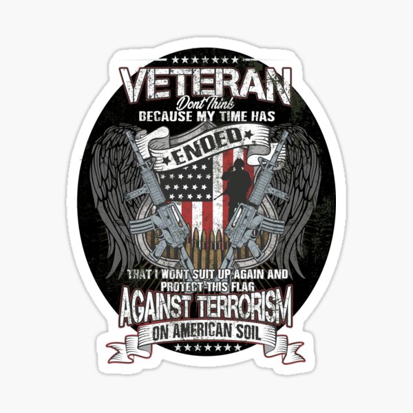 Veteran Protect This Flag Against Terrorism on American Soil Sticker