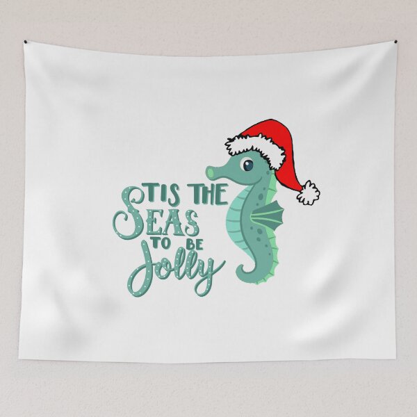 Item preview, CHRISTMAS AT THE BEACH design FLAMINGO SANTA SEAHORSE ELVES designed and sold by rdorsey8.
