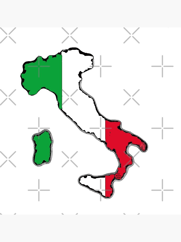  Italy Map Flag Country Shape - 5.5 Magnet for Car