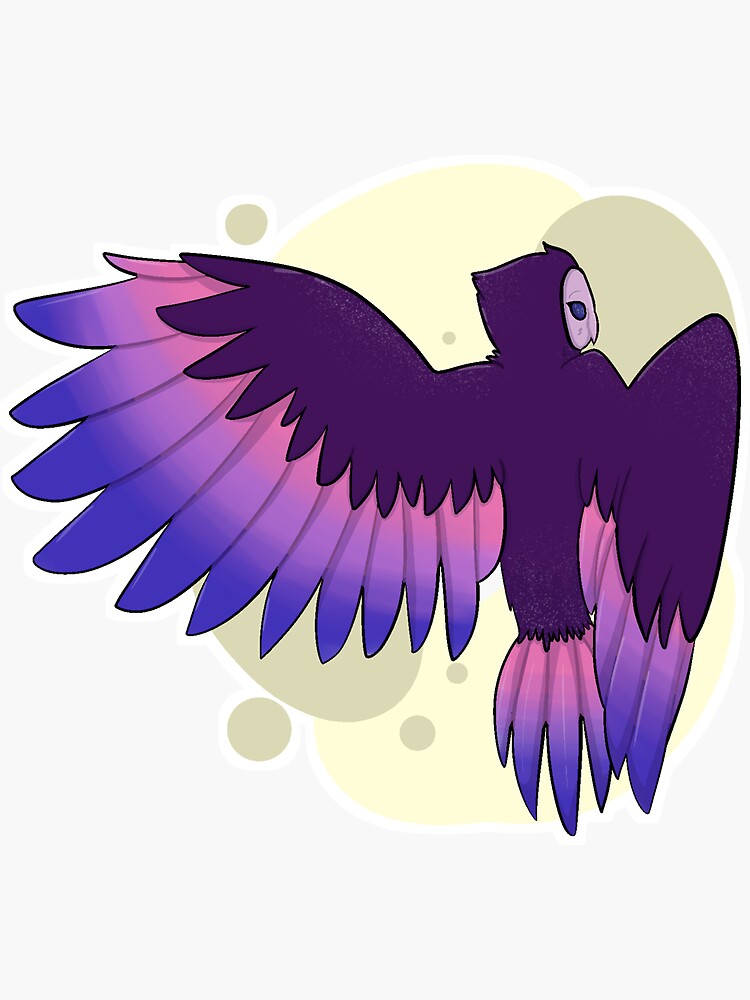 Thumbnail 3 of 3, Sticker, Bi Barn Owl designed and sold by infernalnyx.