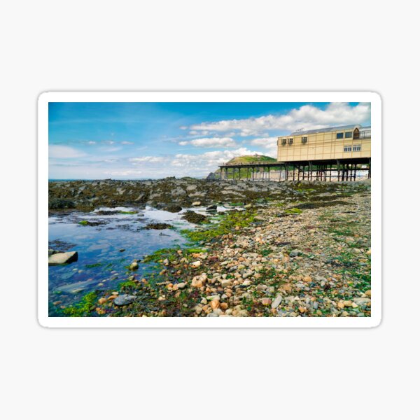 Item preview, Beach, Rock Pool & Aberystwyth Pier - Coastal Scenery designed and sold by Harmony Of The Mind.