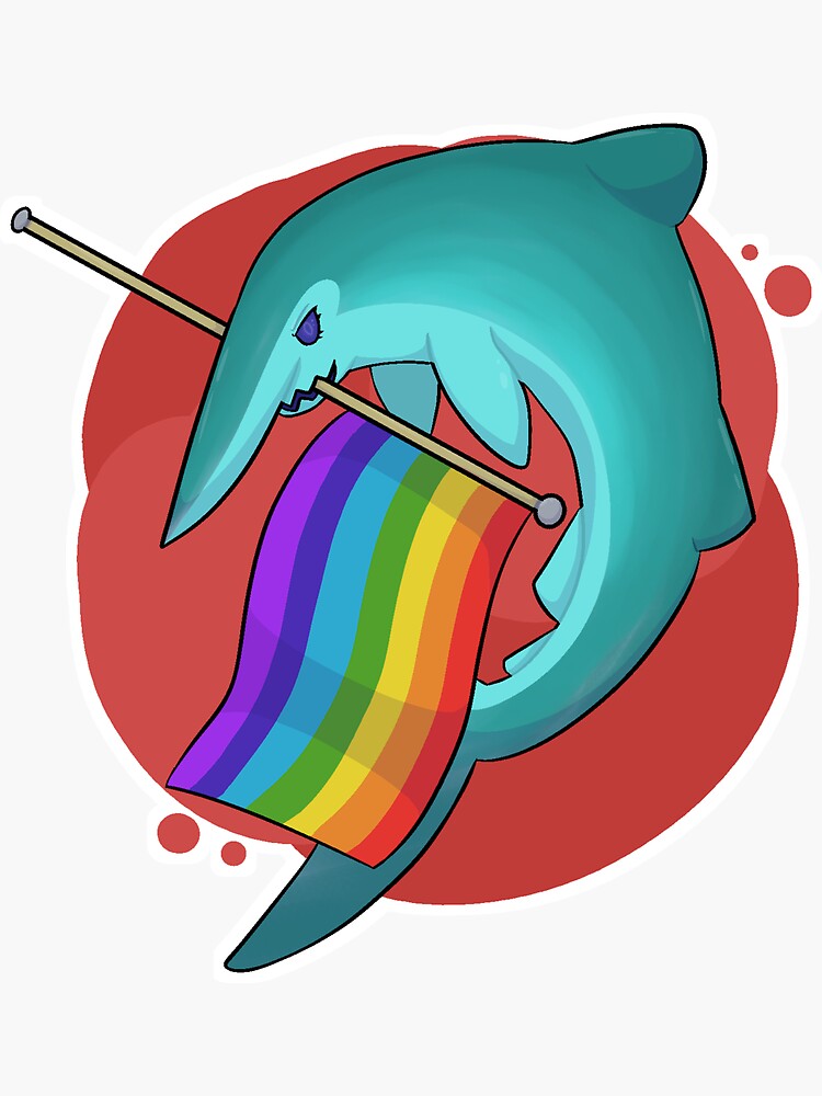 Thumbnail 3 of 3, Sticker, Gay Goblin Shark designed and sold by infernalnyx.