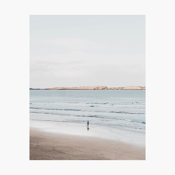 Coastal, Beach art, Blue neutral, Water, Sea, Ocean Photographic Print