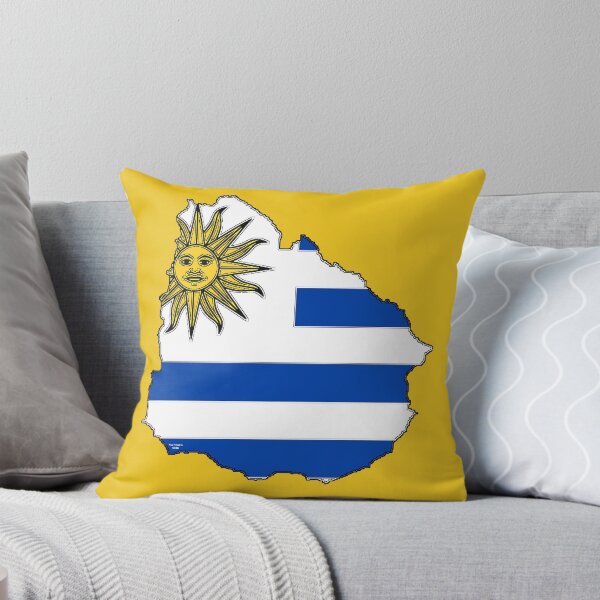 Item preview, Uruguay Map With Uruguay Flag designed and sold by Havocgirl.