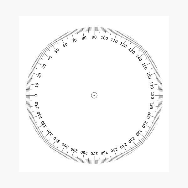 angle protractor 360 degree degrees angles circle math education photographic print by tomsredbubble redbubble