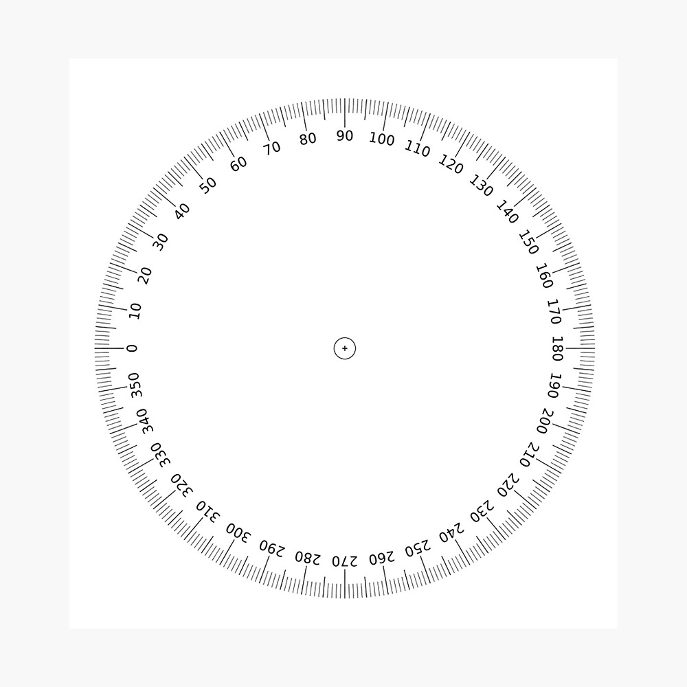 angle protractor 360 degree degrees angles circle math education photographic print by tomsredbubble redbubble