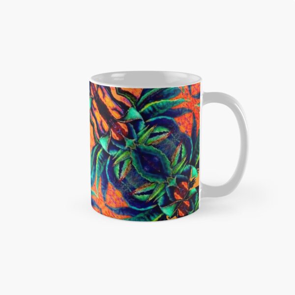 Item preview, TROPICAL ABSTRACT OF BLUE AGAVE CACTUS ORANGE ART, designed and sold by sharlesart.