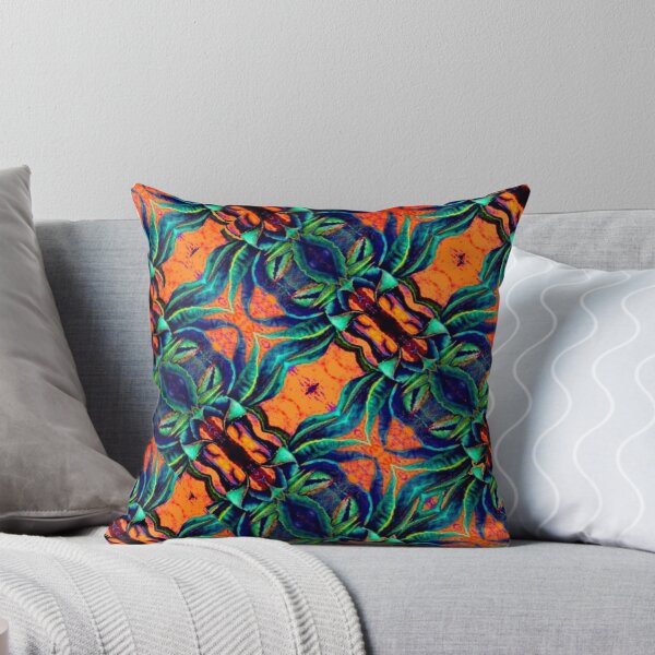 Item preview, TROPICAL ABSTRACT OF BLUE AGAVE CACTUS ORANGE ART, designed and sold by sharlesart.