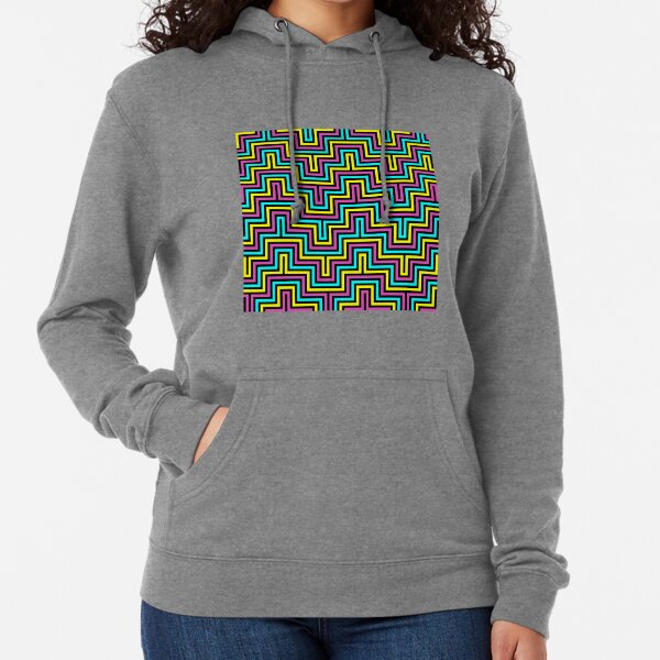 Op art - art movement, short for optical art, is a style of visual art that uses optical illusions Lightweight Hoodie