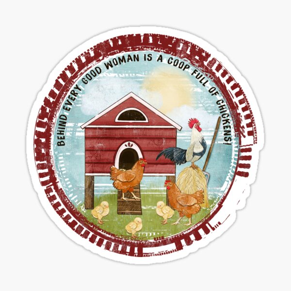 "Chicken Lady Coop Full of Chickens " Sticker for Sale by
