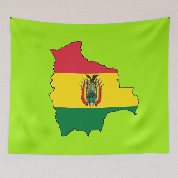 Item preview, Bolivia Map with Bolivian Flag designed and sold by Havocgirl.