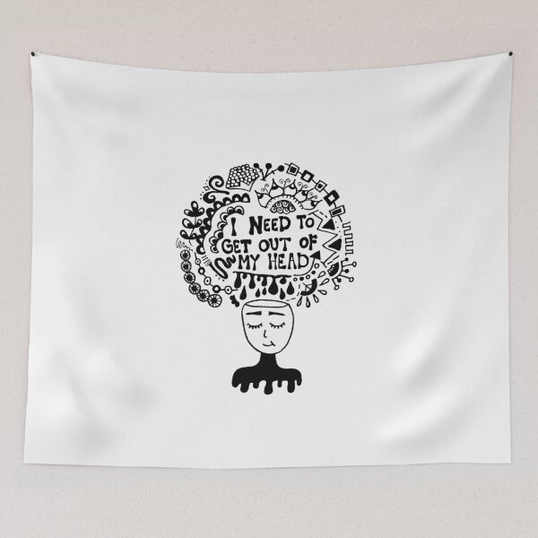 Item preview, I Need To Get Out Of My Head Zentangle designed and sold by alexavec.