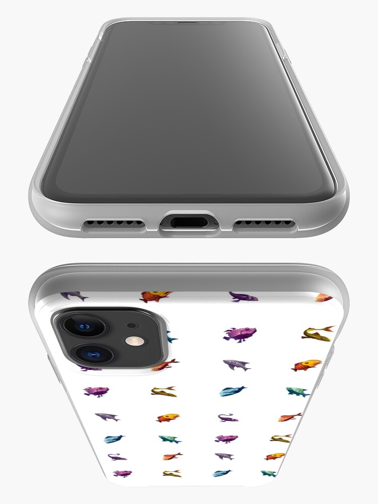 Vista alternativa de Funda y vinilo para iPhone Muchos peces (blanco)