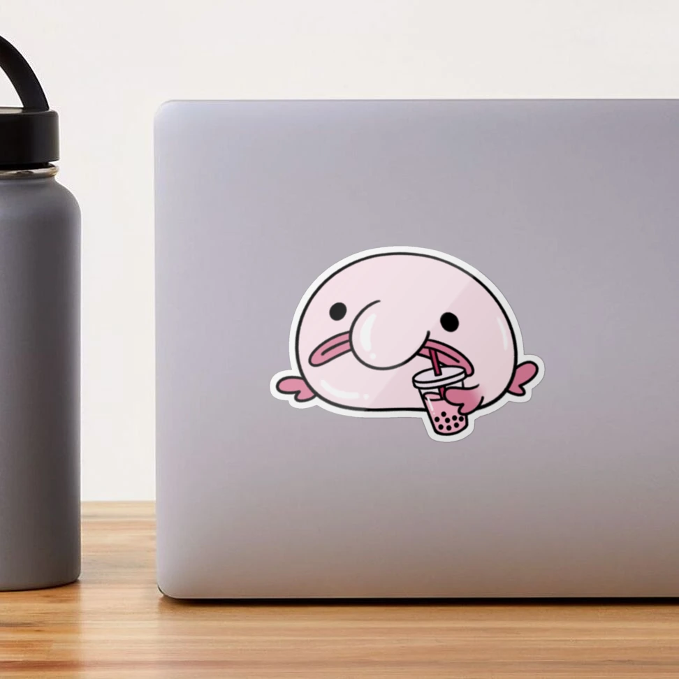 60Pcs Cartoon Pink Fish Blobfish Graffiti Stickers for DIY Scrapbook  Suitcase Water Bottle Phone Laptop Guitar Car Skateboard - AliExpress