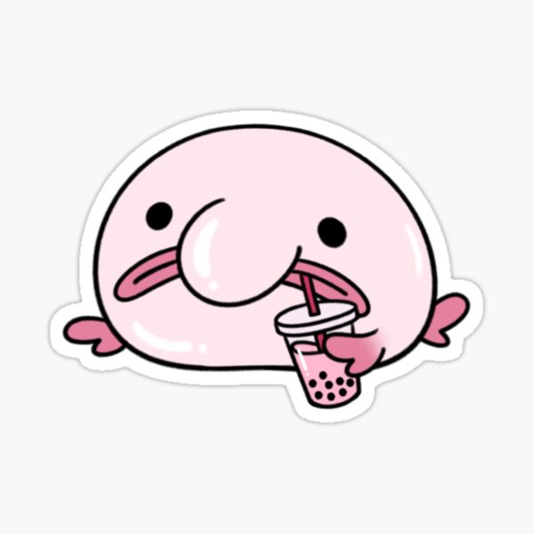 Blob Fish Funny Face Fish  Sticker for Sale by DeepFriedArt