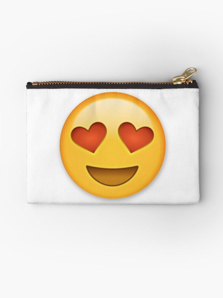 "Heart Eyes Emoji" Zipper Pouch by victoriab-123 | Redbubble
