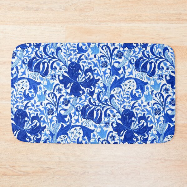 Item preview, William Morris Iris and Lily, Cobalt Blue designed and sold by Marymarice.