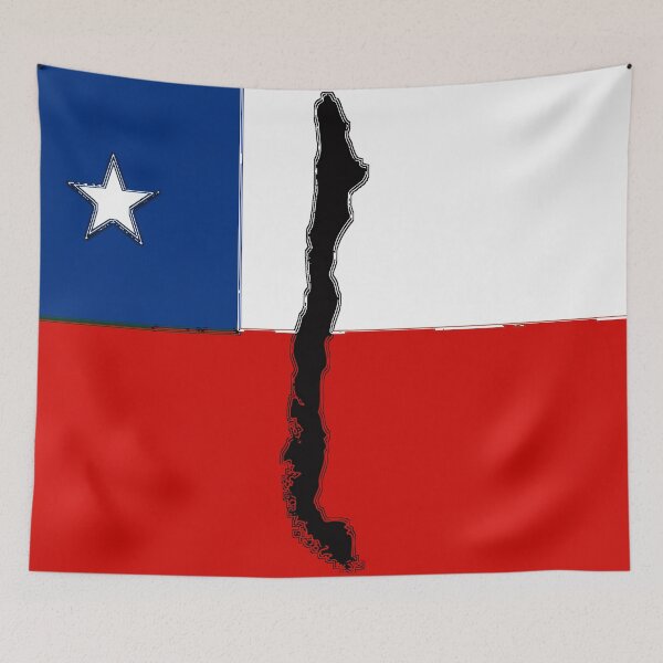 Item preview, Chilean Flag with Map of Chile designed and sold by Havocgirl.