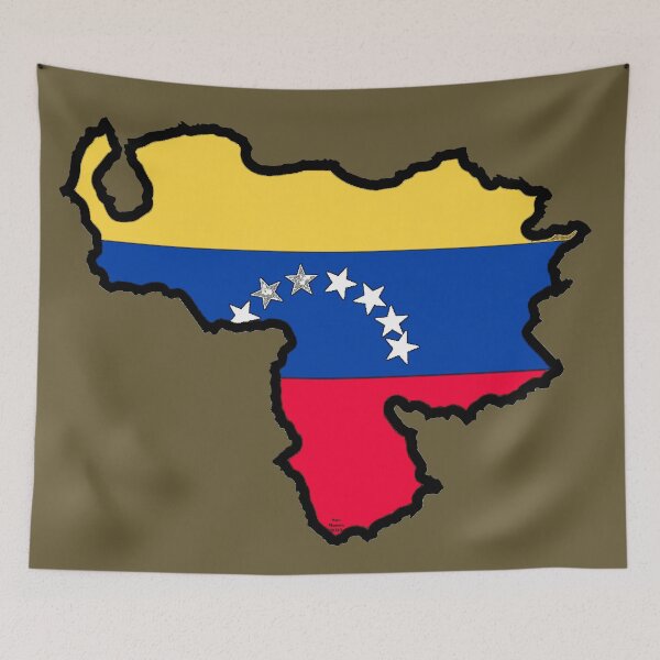 Item preview, Venezuela Map with Venezuelan Flag designed and sold by Havocgirl.