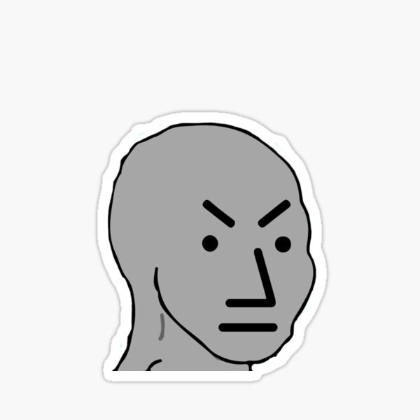 Angry Face Meme Sticker for Sale by the-al-foil