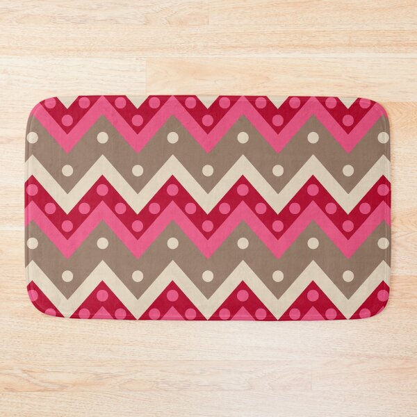 Item preview, Chevrons and Dots, Coral Pink and Taupe designed and sold by Marymarice.