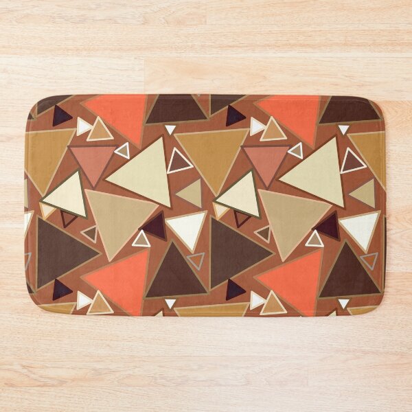 Item preview, Mid-Century Modern Triangles, Tan, Brown and Beige designed and sold by Marymarice.