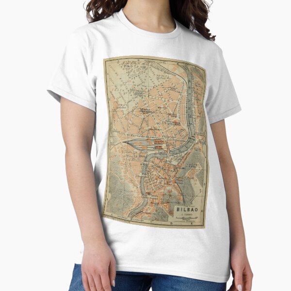 Vista previa del artículo con la obra «Mapa antiguo de Bilbao, España (1913)», diseñado y vendido por BravuraMedia.