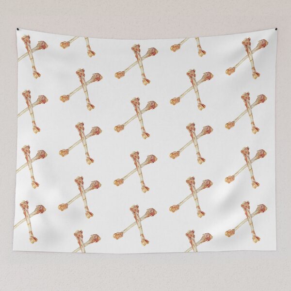 Item preview, Two crossed picked chicken bones on white. designed and sold by IaroslavB.