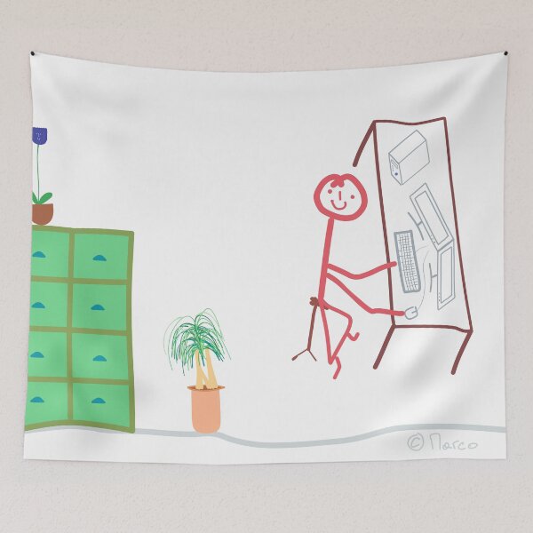 Item preview, Office stick figure, Management Secretary Job Work  designed and sold by KlareLinie.