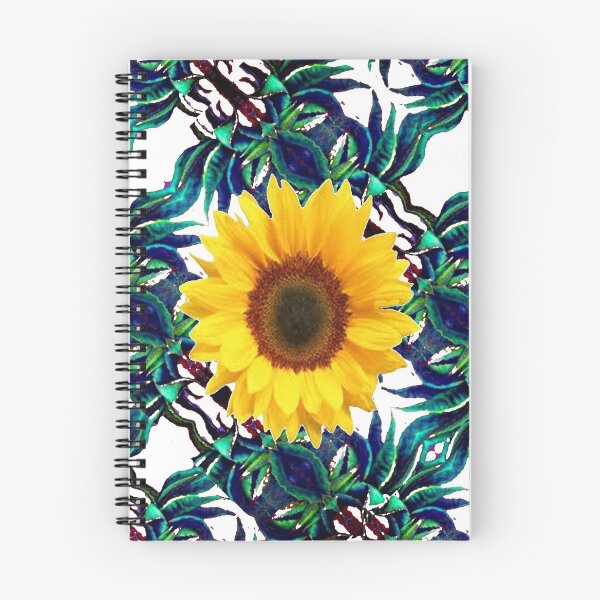 Item preview, WHITE-GREEN TROPICAL PATTERNS YELLOW SUNFLOWER ART,  designed and sold by sharlesart.