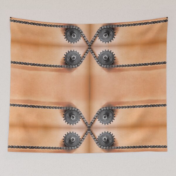 Item preview, Metal cogwheels and double chain as technology background. designed and sold by IaroslavB.
