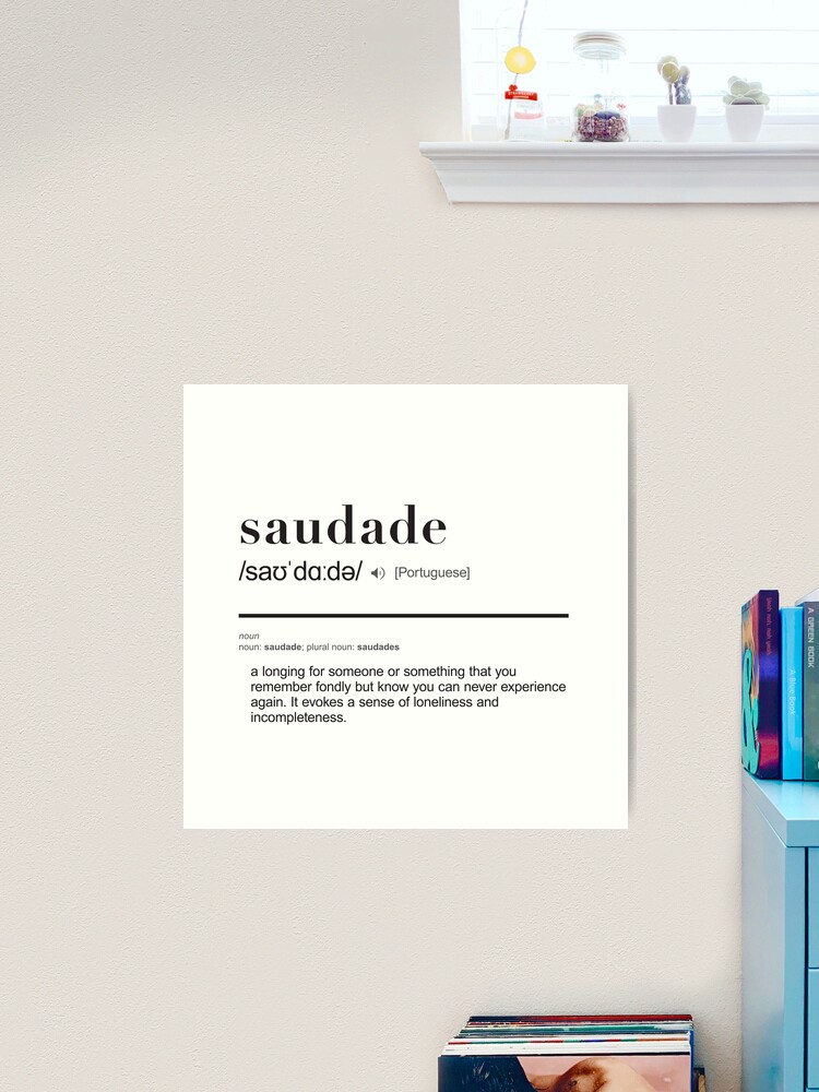 Saudade - Travel Word Definition - Typography - Wanderlust Art Board Print  by thingswithlove