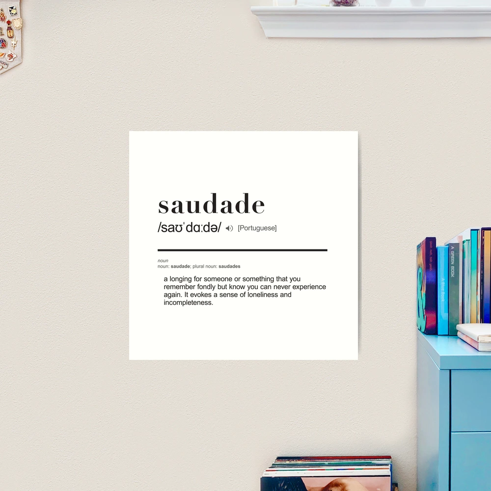 Saudade - Travel Word Definition - Typography - Wanderlust Art Board Print  by thingswithlove