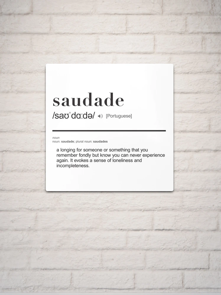 Saudade - Travel Word Definition - Typography - Wanderlust Art Board Print  by thingswithlove