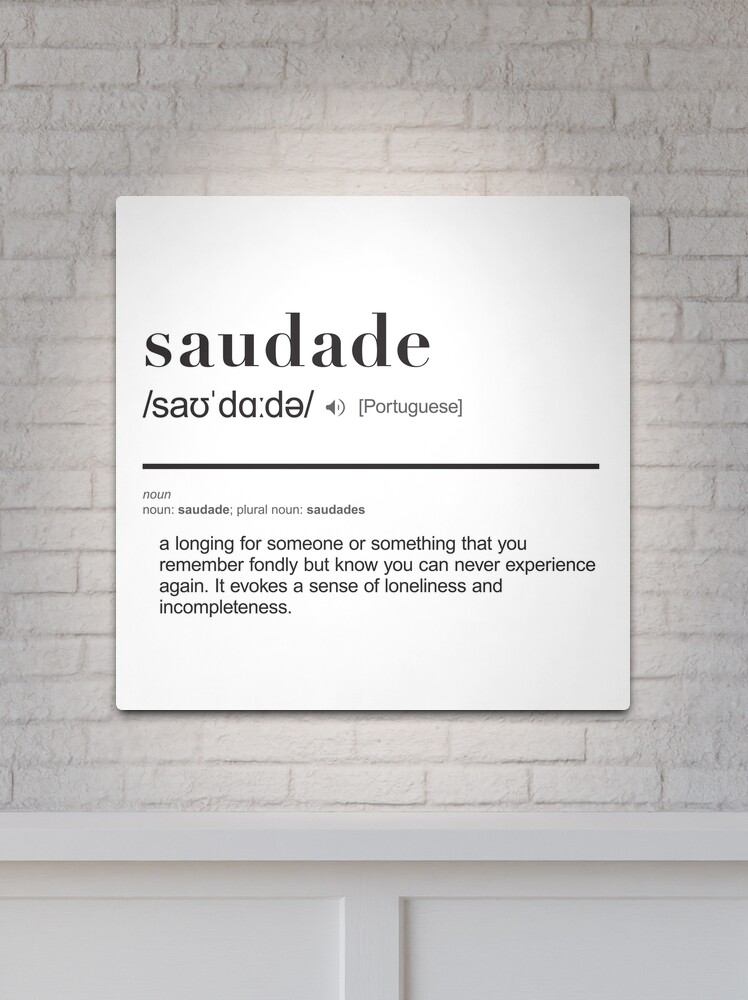 Saudade - Travel Word Definition - Typography - Wanderlust | Tapestry