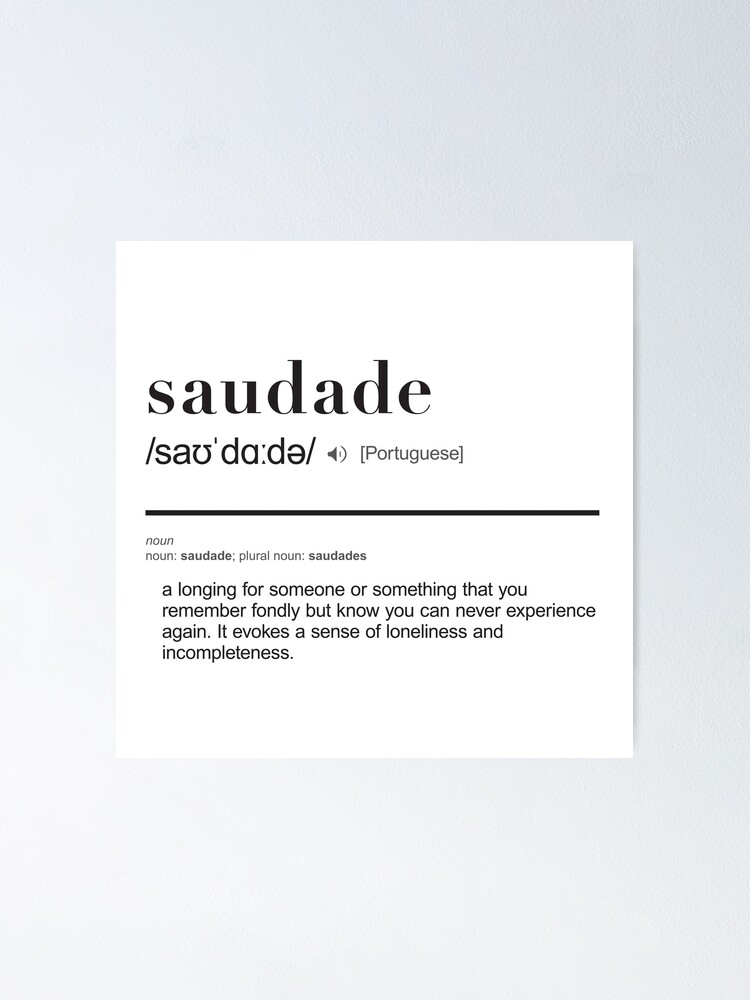 Saudade Definition Printable Wall Art Portuguese Definition 