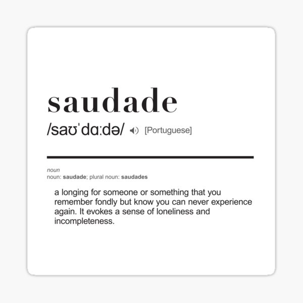 Saudade Definition | Sticker