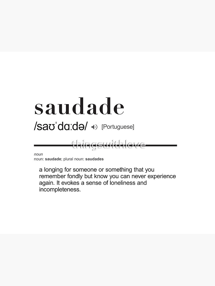 Saudade - Travel Word Definition - Typography - Wanderlust | Tapestry