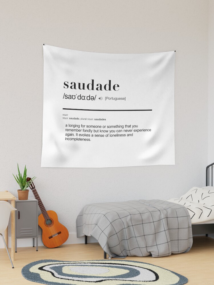 Saudade - Travel Word Definition - Typography - Wanderlust | Tapestry