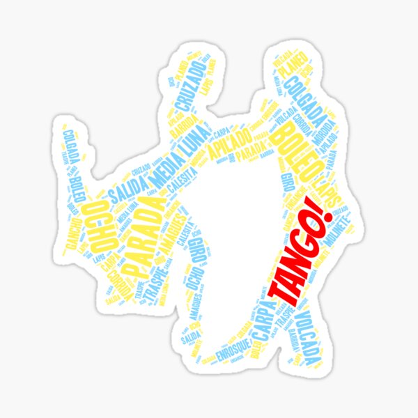 Tango Boleo Word Art Sticker