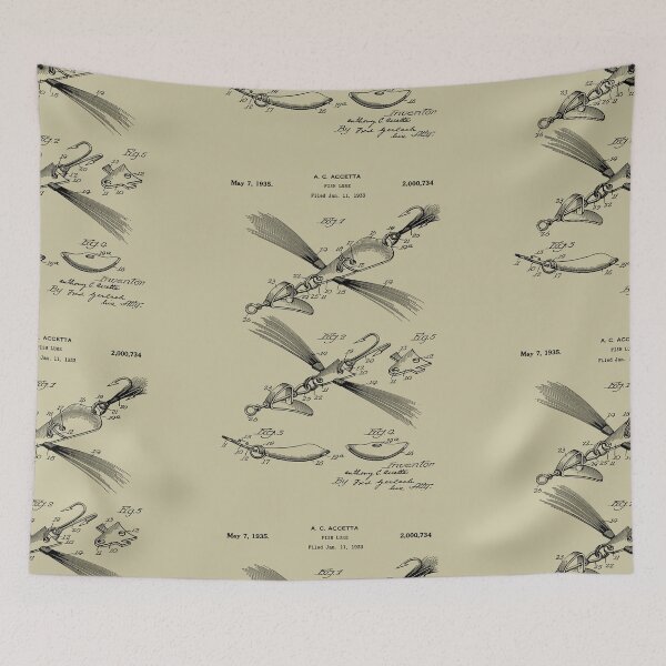 Item preview, Patent Prints - 1935 Fishing Lure Blueprint designed and sold by MadebyDesign.