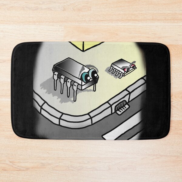 Item preview, Funny design with big electronic integrated circuit, which is seeing a new and small package in a corner. designed and sold by manweldesigns.