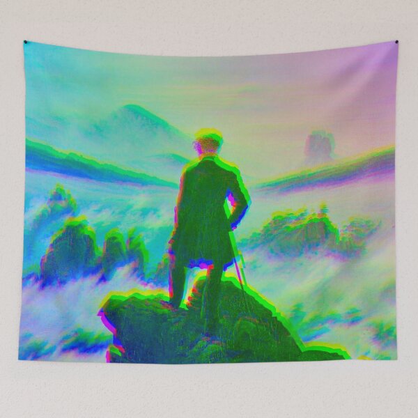 Item preview, The wanderer above the sea of fog by Caspar David Friedrich (Glitched)  designed and sold by Mr. Gattax.